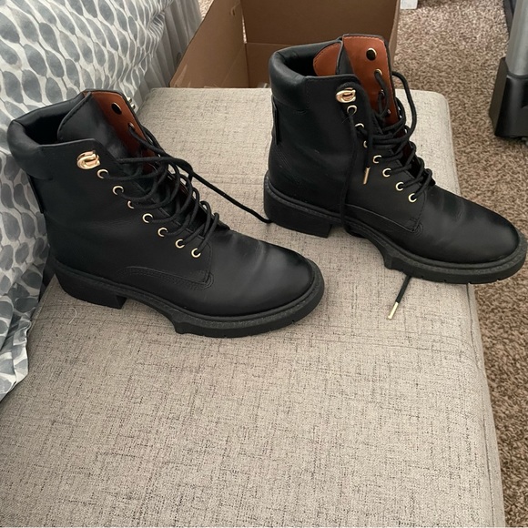 Coach Shoes Coach Lorimer Leather Combat Boots Sz 6 Euc Worn 3x